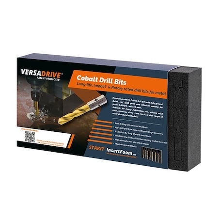Versadrive HMT Cobalt Drill Bit Set contains: 6, 8, 10, 12mm 209010-SET1